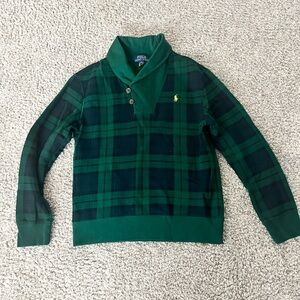 Polo by Ralph Lauren Dark Green Plaid Crewneck Sweater